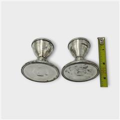 Vintage Antique Uchin Creations Sterling Weighted Candlestick Holders